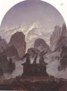 Carl Gustav Carus The Goethe Monument (mk45) oil painting reproduction